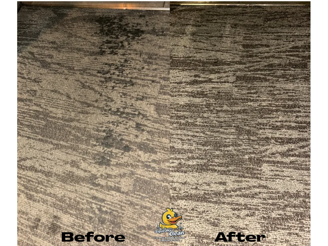 Commercial carpet — heavy soil lifted · Keller